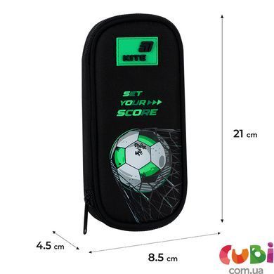 Пенал Kite 662 Football (K26-662-3), Чорний