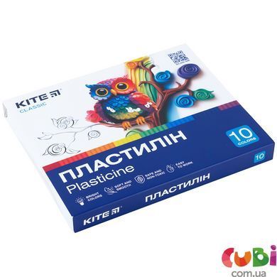 Пластилін, 10 кольорів, 200 г. Kite Classic (K-084)