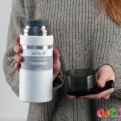 Термос Kite K25-320-1, 473 мл, білий, Білий