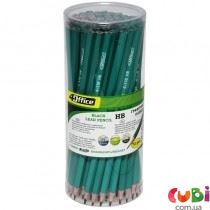 Карандаш графитный пластик, HB, зеленый корпус (4-116) 4OFFICE