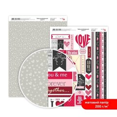Дизайнерський папір двосторонній ROSA TALENT Love №8 Матовий (5318056), Рожевий