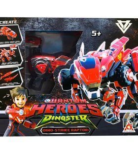 Динозавр-трансформер DINOSTER - МЕГА ДИНО-СТРАЙК РАПТОР (EU580805), комбинований