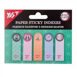 Індекси паперові Yes "Demon Slayer", 55х15мм, 100 шт (5x20) (170432)