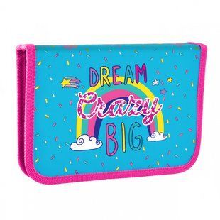 Пенал жесткий YES одинарный с клапаном HP-03 "Dream crazy" (532868), комбинированый