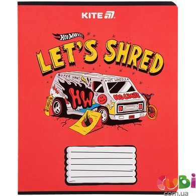 Зошит шкільний Kite Hot Wheels HW25-236, 18 аркушів, в клітинку
