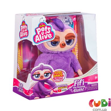 Интерактивная мягкая игрушка PETS ALIVE – ТАНЦУЮЩИЙ ЛЕНИВЕЦ, фиолетовый