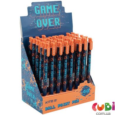 K21-363-02 Ручка шариковая автоматическая Game over, синяя
