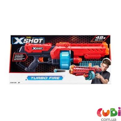 Оружие игрушечное X-Shot Red быстрострельный бластер EXCEL Turbo Fire (48 патронов), 36270R