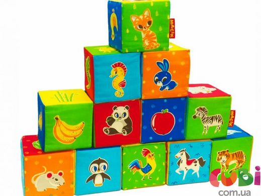 Игрушка мягконабивная Набор кубиков Животные (MC 090601-04)