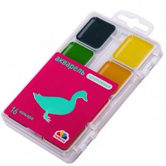 Фарби акварель 16 кольорів, б п, пластик, Захоплення (200107)