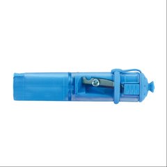 Точилка-колпачок косметическая с контейнером "Cap" пластиковая, голубая