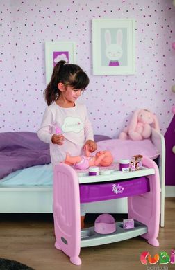 Игровой набор SMOBY Baby Nurse Прованс Кровать с полкой и съемным столиком (220353)