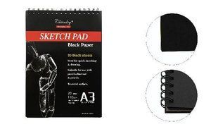 Альбом на пружині для художніх робіт SKETCH PAD (чорн. папір), А3, 20 аркушів, 110 г м2 (Я43573_QS5509A3)