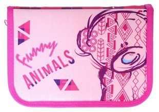 Пенал одинарный CLASS Funny Animals (99003), комбинированый