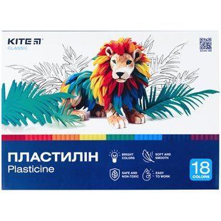 Пластилін, 18 кольорів, 360 г. Kite Classic (K-085)