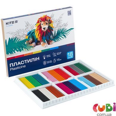 Пластилін, 18 кольорів, 360 г. Kite Classic (K-085)
