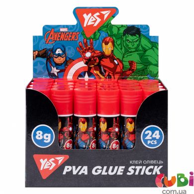 Клей-карандаш YES 8г, PVA Marvel.Avengers, 320275