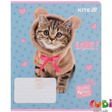 Зошит шкільний Kite Studio Pets SP25-234, 12 аркушів, лінійка