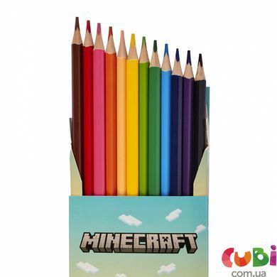 Карандаши цветные Yes 12 цветов "Minecraft.Spring" (290772)