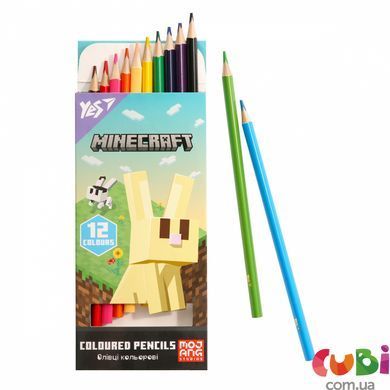 Карандаши цветные Yes 12 цветов "Minecraft.Spring" (290772)