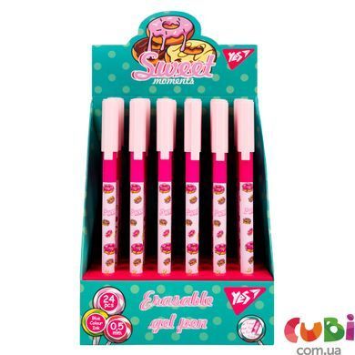 Ручка гелева пиши-стирай Yes Sweet Cream 0,5 мм синя