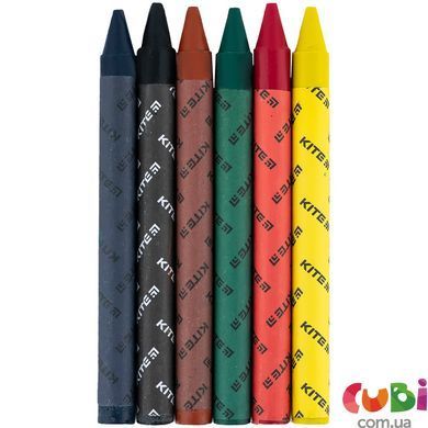 Мел восковий, 6 кольорів Kite Classic (K-1076)