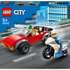 Дитячий конструктор Lego Переслідування автомобіля на поліцейському мотоциклі (60392)