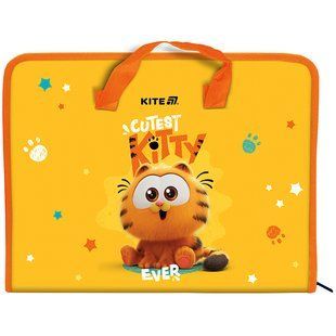 Папка-портфель на молнии Kite Garfield GF25-202, 1 отделение, A4