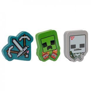 Резинка фигурная YES "Minecraft" 3 дизайна, микс (560600)