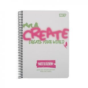 Тетрадь для записей Yes А5/80 ед. спираль "Create" (152307)