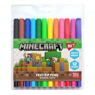Фломастери Yes 12 кольорів "Minecraft" (650567)