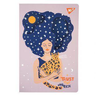 Тетрадь Yes А4/40 л. с вырубкой "Trust the universe", линия (682015)