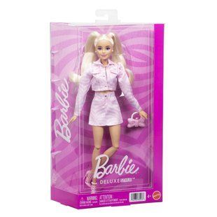 Кукла Barbie Deluxe Style &ndash; деним-сет в барбикоре (JJN69)