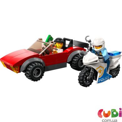 Дитячий конструктор Lego Переслідування автомобіля на поліцейському мотоциклі (60392)