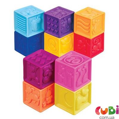 Развивающие силиконовые кубики - посчитайте (10 кубиков, в сумочке), BX1002Z