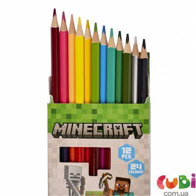 Карандаши цветные Yes 12/24 цвета "Minecraft" (290763)