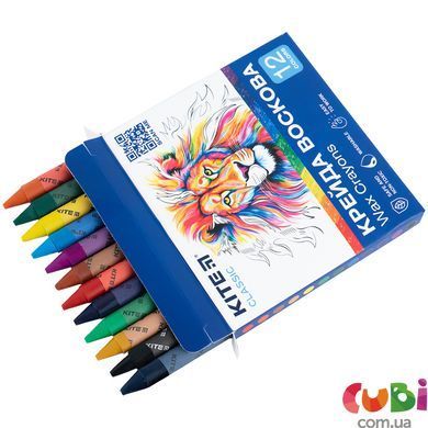 Крейда воскова, 12 кольорів Kite Classic (K-070)
