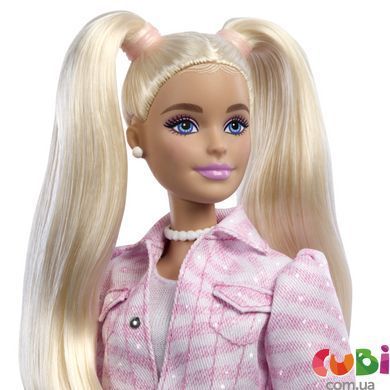 Кукла Barbie Deluxe Style &ndash; деним-сет в барбикоре (JJN69)
