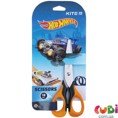 Ножницы с резиновыми вставками Kite Hot Wheels HW21-016, 13 см