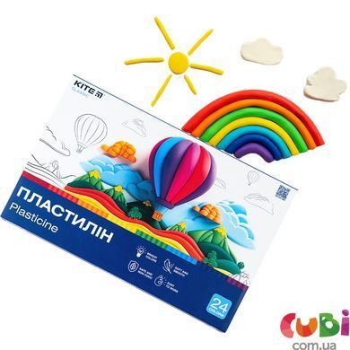 Пластилін, 24 кольори, 480 г. Kite Classic (K-089)