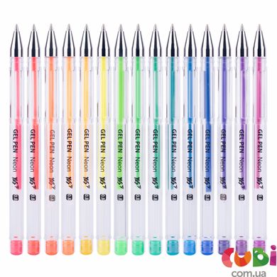 Ручка гелевая YES "Neon" 30 цв./тубус (411712)