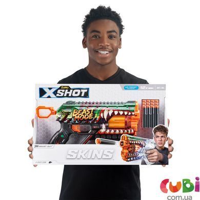 Бластер швидкострільний X-SHOT Skins Griefer Beast Out (12 патронів), 36561A