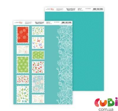 5310020 Дизайнерський папір Ніжність квітів 4, двосторонній, 21х29,7см, 250 м2, ROSA Talent