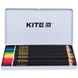 Карандаши цветные и трехгранные, 12 шт., металлический пенал Kite Dogs, K22-058-1