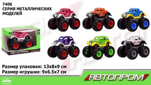 Машина метал АВТОПРОМ, 1:50, 6 кольорів, в коробці 13 8 9 см (7406)