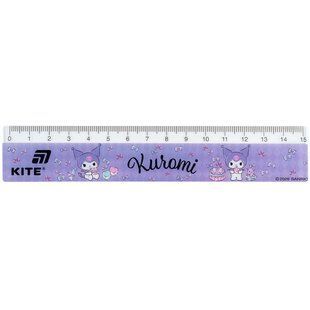 Линейка пластиковая Kite Kuromi, (HK26-090-1), 15 см, Сиреневый