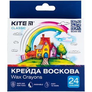 Крейда воскова, 24 кольори Kite Classic (K-1070)