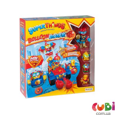 Игровой набор SUPERTHINGS серии «Kazoom Kids» S1 – БАЛУН-БОКСЕР (3 машинки, Казум-кид, 3 фигурки)