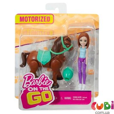Ігровий набір Barbie On the GO Лялька з поні (FHV60)