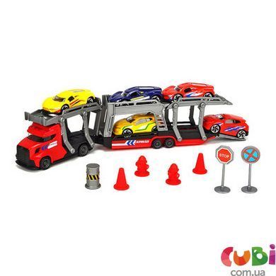 Игровой набор с автоп transporterом, 5 металлическими машинками и аксессуарами, 3+ 374 5012